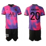 Men 2020-2021 Club Paris St German away purple 20 Soccer Jersey