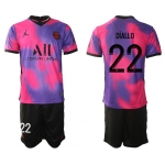 Men 2020-2021 Club Paris St German away purple 22 Soccer Jersey