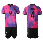 Men 2020-2021 Club Paris St German away purple 4 Soccer Jersey
