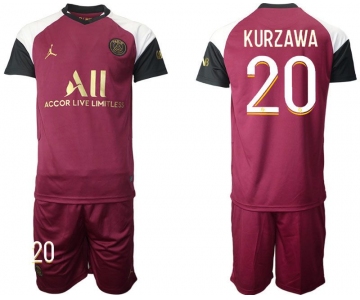 Men 2020-2021 club Paris St German away 20 red Soccer Jerseys