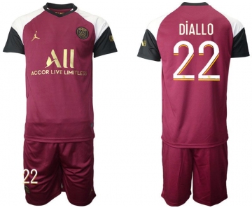 Men 2020-2021 club Paris St German away 22 red Soccer Jerseys