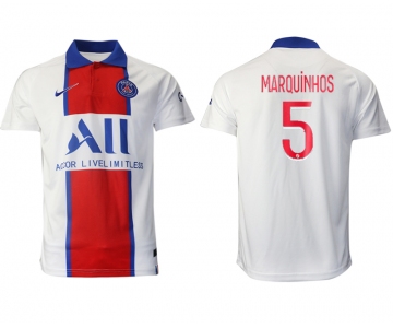Men 2020-2021 club Paris St German away aaa version 5 white Soccer Jerseys