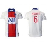Men 2020-2021 club Paris St German away aaa version 6 white Soccer Jerseys