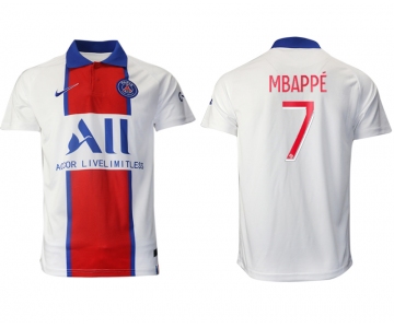 Men 2020-2021 club Paris St German away aaa version 7 white Soccer Jerseys
