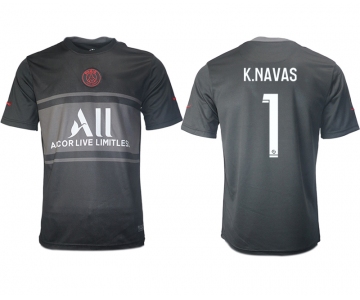 Men 2021-2022 Club Paris St German Second away aaa version black 1 Soccer Jersey