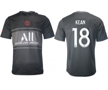 Men 2021-2022 Club Paris St German Second away aaa version black 18 Soccer Jersey