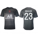 Men 2021-2022 Club Paris St German Second away aaa version black 23 Soccer Jersey