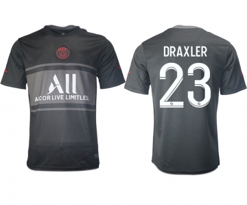 Men 2021-2022 Club Paris St German Second away aaa version black 23 Soccer Jersey