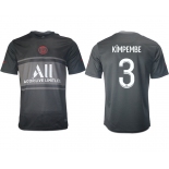 Men 2021-2022 Club Paris St German Second away aaa version black 3 Soccer Jersey