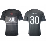 Men 2021-2022 Club Paris St German Second away aaa version black 30 Soccer Jersey