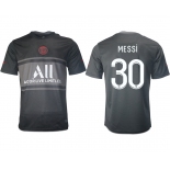 Men 2021-2022 Club Paris St German Second away aaa version black 30 Soccer Jersey