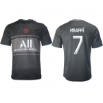 Men 2021-2022 Club Paris St German Second away aaa version black 7 Soccer Jersey