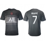 Men 2021-2022 Club Paris St German Second away aaa version black 7 Soccer Jersey