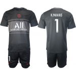 Men 2021-2022 Club Paris St German Second away black 1 Soccer Jersey