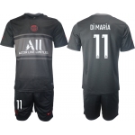 Men 2021-2022 Club Paris St German Second away black 11 Soccer Jersey