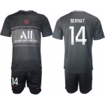 Men 2021-2022 Club Paris St German Second away black 14 Soccer Jersey