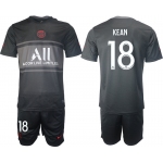 Men 2021-2022 Club Paris St German Second away black 18 Soccer Jersey