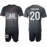 Men 2021-2022 Club Paris St German Second away black 20 Soccer Jersey
