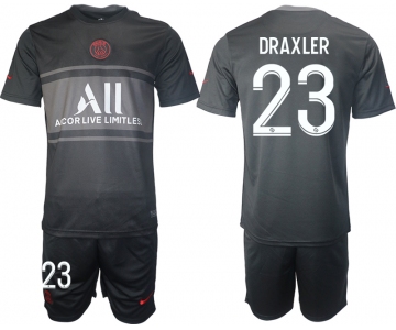 Men 2021-2022 Club Paris St German Second away black 23 Soccer Jersey