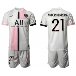Men 2021-2022 Club Paris St German away white 21 Soccer Jersey
