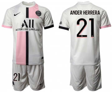 Men 2021-2022 Club Paris St German away white 21 Soccer Jersey