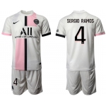 Men 2021-2022 Club Paris St German away white 4 Soccer Jersey