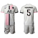 Men 2021-2022 Club Paris St German away white 5 Soccer Jersey