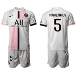 Men 2021-2022 Club Paris St German away white 5 Soccer Jersey