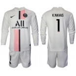 Men 2021-2022 Club Paris St German away white Long Sleeve 1 Soccer Jersey