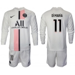 Men 2021-2022 Club Paris St German away white Long Sleeve 11 Soccer Jersey