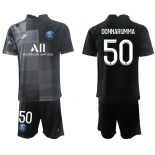 Men 2021-2022 Club Paris St German black goalkeeper 50 Soccer Jersey