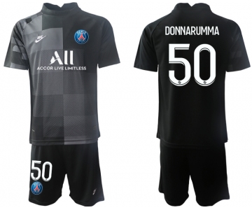 Men 2021-2022 Club Paris St German black goalkeeper 50 Soccer Jersey