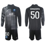 Men 2021-2022 Club Paris St German black goalkeeper Long Sleeve 50 Soccer Jersey
