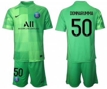 Men 2021-2022 Club Paris St German green goalkeeper 50 Soccer Jersey