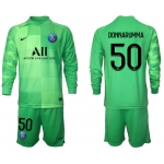 Men 2021-2022 Club Paris St German green goalkeeper Long Sleeve 50 Soccer Jersey