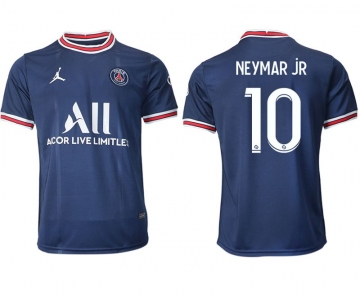 Men 2021-2022 Club Paris St German home aaa version blue 10 Soccer Jersey