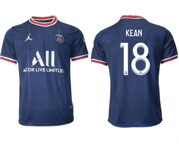 Men 2021-2022 Club Paris St German home aaa version blue 18 Soccer Jersey