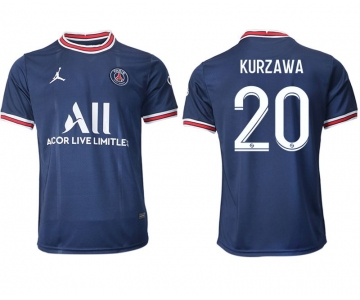 Men 2021-2022 Club Paris St German home aaa version blue 20 Soccer Jersey