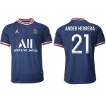 Men 2021-2022 Club Paris St German home aaa version blue 21 Soccer Jersey