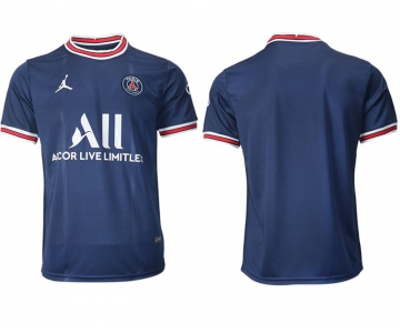 Men 2021-2022 Club Paris St German home aaa version blue blank Soccer Jersey