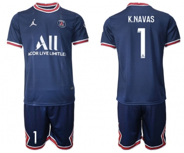 Men 2021-2022 Club Paris St German home blue 1 Soccer Jersey