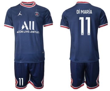Men 2021-2022 Club Paris St German home blue 11 Soccer Jersey