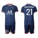 Men 2021-2022 Club Paris St German home blue 21 Soccer Jersey