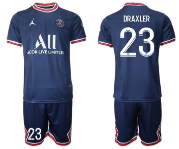 Men 2021-2022 Club Paris St German home blue 23 Soccer Jersey