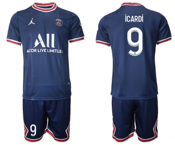 Men 2021-2022 Club Paris St German home blue 9 Soccer Jersey