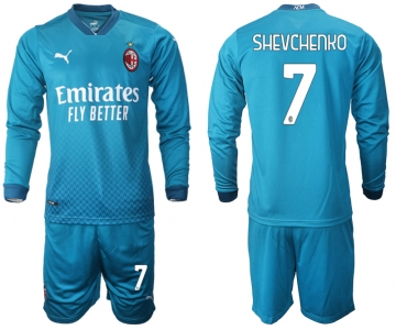 2021 Men AC milan away long sleeve 7 soccer jerseys