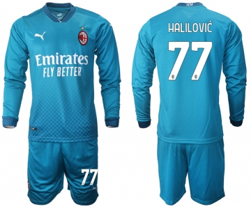 2021 Men AC milan away long sleeve 77 soccer jerseys