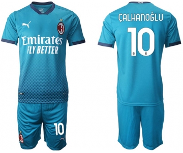 Men 2020-2021 club AC milan away 10 blue Soccer Jerseys