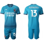 Men 2020-2021 club AC milan away 13 blue Soccer Jerseys