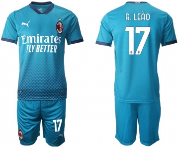Men 2020-2021 club AC milan away 17 blue Soccer Jerseys